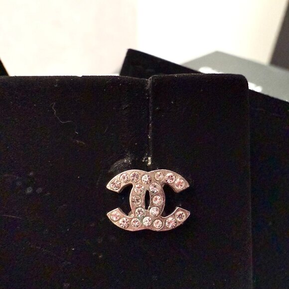 Chanel Crystal CC Studs (Silver) - Picture 9 of 9